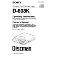 SONY D-808K Instrukcja Obsługi