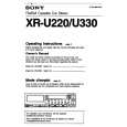 SONY XR-U220 Instrukcja Obsługi
