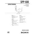 SONY SPP930 Instrukcja Obsługi