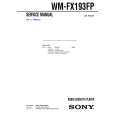 SONY WMFX193FP Instrukcja Serwisowa