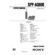 SONY SPPAQ600 Instrukcja Serwisowa