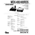 SONY MDX-400RDS Instrukcja Serwisowa