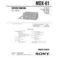 SONY MDX61 Instrukcja Serwisowa