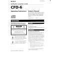 SONY CFD-6 Instrukcja Obsługi