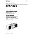 SONY CFS-1025 Instrukcja Obsługi