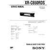 SONY XRC650RDS Instrukcja Serwisowa