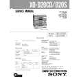SONY X0D20CD Instrukcja Serwisowa