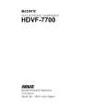 SONY HDVF-7700 Instrukcja Serwisowa