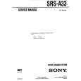SONY SRSA33 Instrukcja Serwisowa