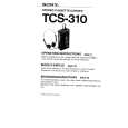 SONY TCS310 Instrukcja Obsługi