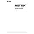 SONY WRR-800A Instrukcja Serwisowa