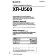 SONY XR-U500 Instrukcja Obsługi