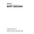 SONY BKPF-206 Instrukcja Serwisowa