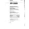 SONY XR-U800 Instrukcja Obsługi