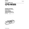 SONY CFS-W505 Instrukcja Obsługi