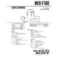 SONY NVX-F160 Instrukcja Serwisowa