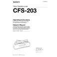 SONY CFS-203 Instrukcja Obsługi
