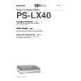 SONY PS-LX40 Instrukcja Obsługi