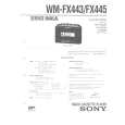 SONY WMFX443 Instrukcja Serwisowa