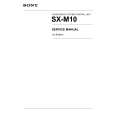 SONY SX-M10 Instrukcja Serwisowa