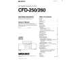 SONY CFD-250 Instrukcja Obsługi