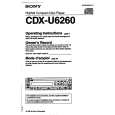 SONY CDX-U6260 Instrukcja Obsługi
