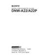 SONY DNW-A22P Instrukcja Obsługi