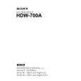 SONY HDW-700A Instrukcja Serwisowa