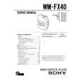 SONY WMFX40 Instrukcja Serwisowa