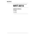 SONY WRT807A Instrukcja Serwisowa