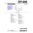SONY SPP-A940 Instrukcja Obsługi
