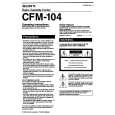 SONY CFM-104 Instrukcja Obsługi
