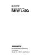 SONY BKW-L403 Instrukcja Serwisowa