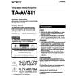 SONY TAAV411 Instrukcja Obsługi