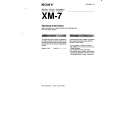 SONY XM-7 Instrukcja Obsługi