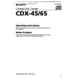 SONY CDX-45 Instrukcja Obsługi