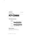 SONY ICF-CD800 Instrukcja Obsługi