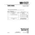 SONY WMFX127 Instrukcja Serwisowa