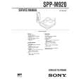 SONY SPPM920 Instrukcja Obsługi