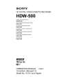 SONY HDW-500 Instrukcja Obsługi