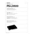 SONY PS-LX500 Instrukcja Obsługi