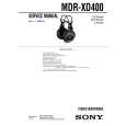 SONY MDRXD400 Instrukcja Serwisowa