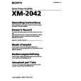 SONY XM-2042 Instrukcja Obsługi