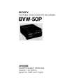 SONY BVW50P VOLUME 1 Instrukcja Serwisowa