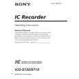 SONY ICD-ST10 Instrukcja Obsługi