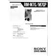 SONY RM-M7GP Instrukcja Serwisowa