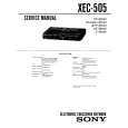 SONY XEC-505 Instrukcja Serwisowa