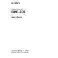 SONY BVE-700 Podręcznik Użytkownika