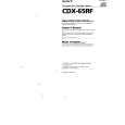 SONY CDX-65RF Instrukcja Obsługi