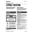 SONY CFM-165TW Instrukcja Obsługi